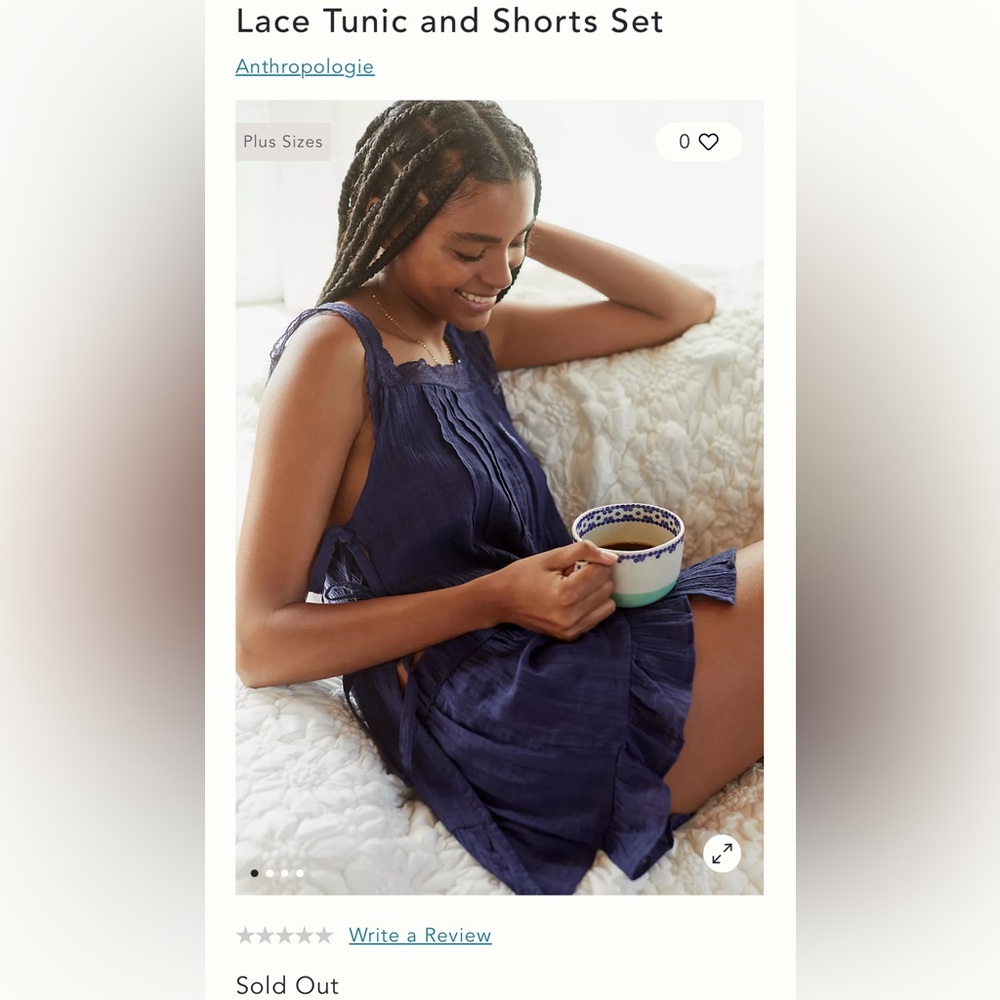 Anthropologie Lace Tunic and Shorts Set-NWT